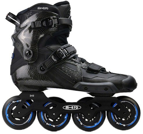 Micro Delta F slalom skate with rockered frame in side view